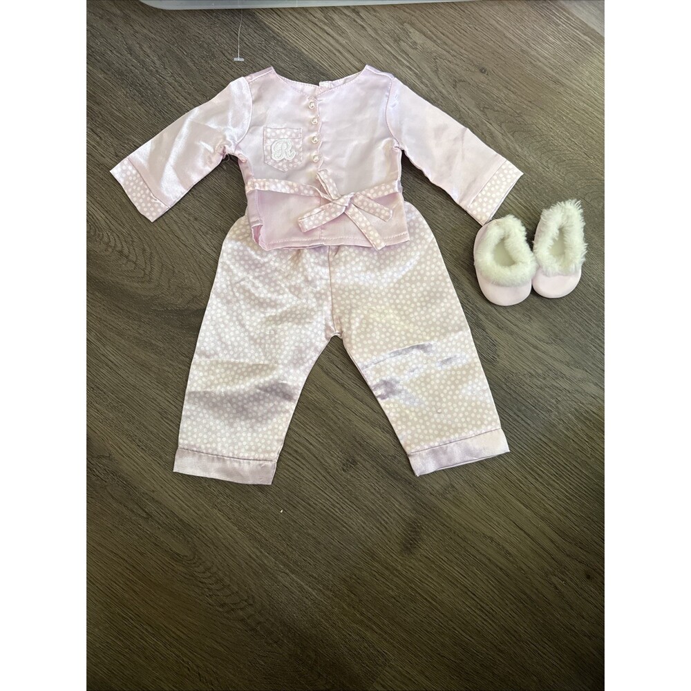 AMERICAN GIRL RUTHIE PINK PAJAMAS SET SATIN PJ'S